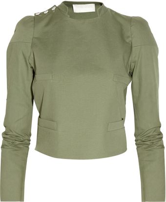  Asymmetric Cotton-twill Jacket 