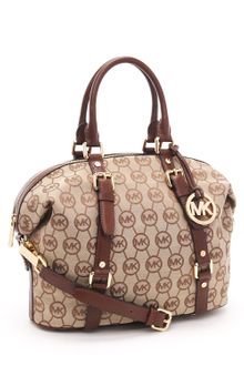 Michael by Michael Kors Medium Bedford Monogram Satchel - Lyst