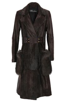 Revillon Persian Lamb Trench Coat with Mink Pockets - Lyst