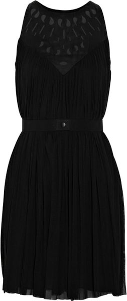 Willow Gathered SilkBlend Tulle Dress in Black - Lyst