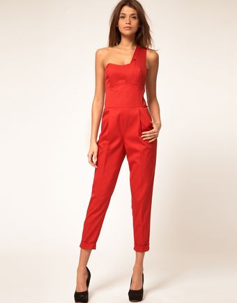   Jumpsuit with One Shoulder Detail 