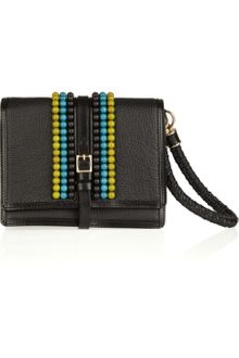 Burberry Prorsum Beaded Textured-leather Wristlet Clutch - Lyst