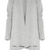 Donna Karan New York Oversized Ribbed Cashmere Cardigan in Gray - Lyst