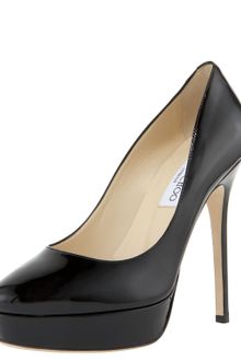 Jimmy Choo Patent Platform Pump - Lyst