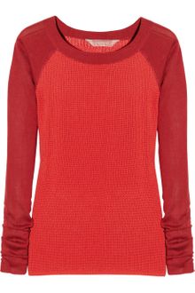 Reed Krakoff Contrast-Sleeve Merino Wool And Silk Sweater - Lyst