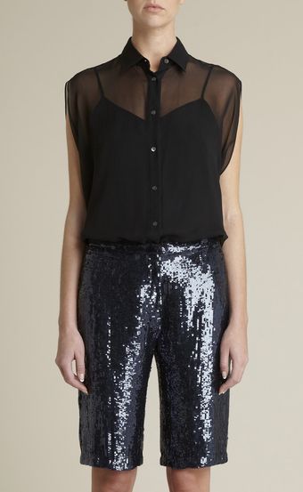 Adam Lippes Silk Chiffon Circle Shirt - Lyst