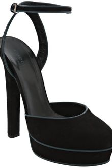 Gucci Suede Huston Ankle Strap Platforms - Lyst