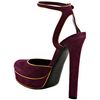 Gucci Grape Glam Suede Huston Ankle Strap Platforms in Purple (grape) - Lyst