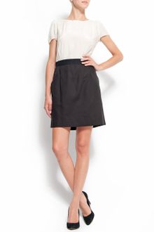 Mango Combi-fabric Dress - Lyst