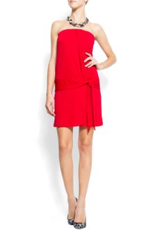 Mango Strapless Dress - Lyst