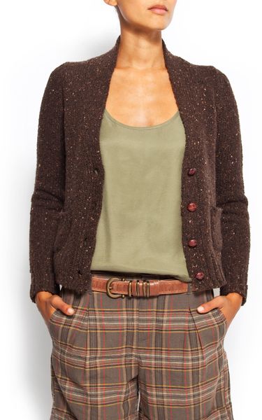 Mango RelaxedFit Knitted Cardigan in Brown (06) - Lyst