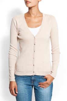 Mango Knit Cardigan - Lyst