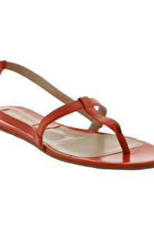 Michael Kors Coral Leather Flat Thong Sandals - Lyst