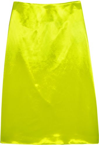 Miu Miu A-Line Satin Skirt - Lyst