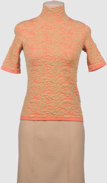 Rochas Short Sleeve Jumper in Pink - Lyst