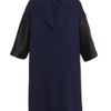 Roksanda Ilincic Woolcrepe Swing Coat in Blue (black navy) - Lyst
