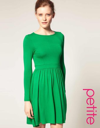  Asos Petite Skater Dress with Gathered Waist 