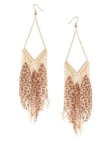 ASOS Collection Asos Feather Drop Earrings - Lyst