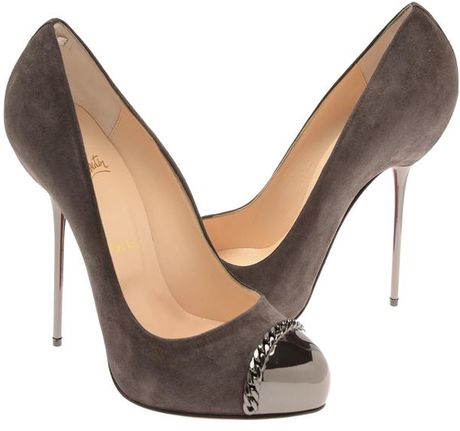 louboutin grey suede