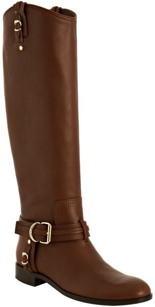 Dior  Leather Equestre High Boots - Lyst