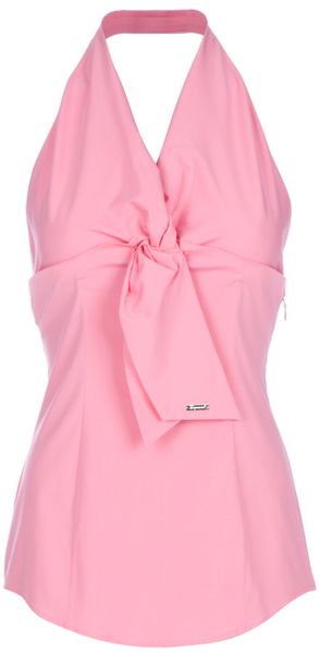 Dsquared2 Halter Neck Top in Pink - Lyst