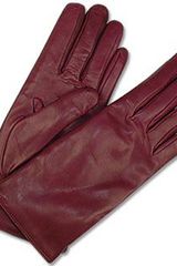 Forzieri Burgundy Cashmere Lined Italian Leather Gloves