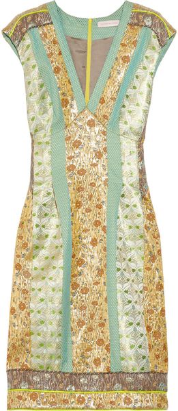 Matthew Williamson Paneled Brocade Dress - Lyst