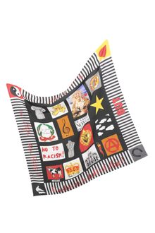 Moschino Peace, Love and Fashion Silk Square Scarf - Lyst
