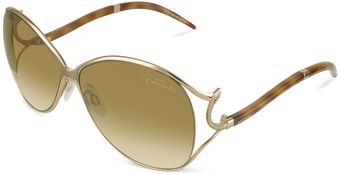 Roberto Cavalli Zinnia - Snake Temple Round Sunglasses - Lyst