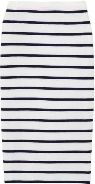  Remsen Striped Cashmere Skirt 