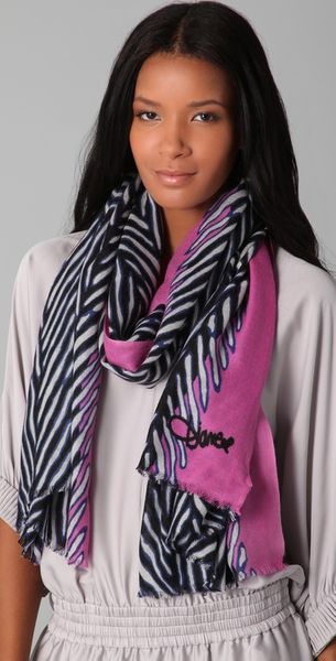 Diane Von Furstenberg Zebra Lines Kenley Scarf - Lyst