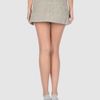 Dondup Denim Skirt in Khaki - Lyst