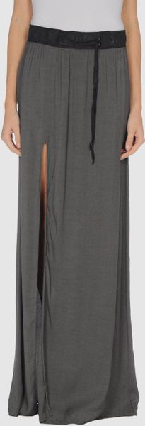 Helmut Lang Long Skirts in Gray (grey) - Lyst