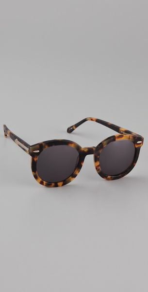 Karen Walker Super Duper Strength Sunglasses Crazy Tort in Animal - Lyst