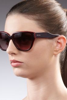 Miu Miu Matte Curve-temple Sunglasses - Lyst