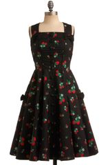 ModCloth Sweet Temptation Dress in Strawberries