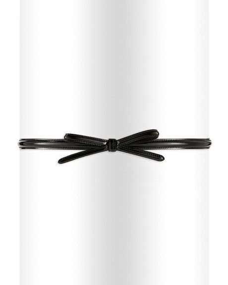Prada Vernice Bowwaist Belt in Black - Lyst