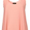Topshop Scallop Vest in Pink (peach) - Lyst