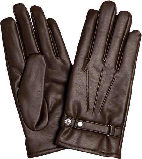 mens brown dress gloves