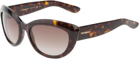Yves Saint Laurent Acetate Sunglasses in Brown - Lyst