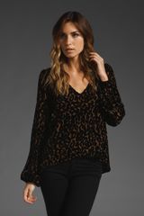 Blu Moon V Neck Bell Sleeve Blouse 