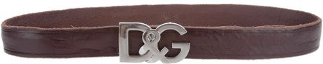 D&g Logo Belt in Brown for Men - Lyst