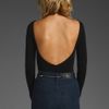 Rachel Pally Long Sleeve Leotard in Black