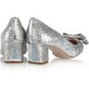 Miu Miu Sequined Leather Pumps in Silver - Lyst