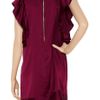 Sunner Vanderbilt Ruffled Satin Tunic Dress in Purple (burgundy) - Lyst