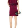 Sunner Vanderbilt Ruffled Satin Tunic Dress in Purple (burgundy) - Lyst