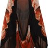 Alexander Mcqueen Poppyprint Silk Cape in Black - Lyst