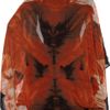 Alexander Mcqueen Poppyprint Silk Cape in Black - Lyst