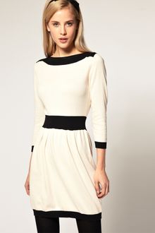 ASOS Collection Asos Knitted Dress with Boat Neck - Lyst