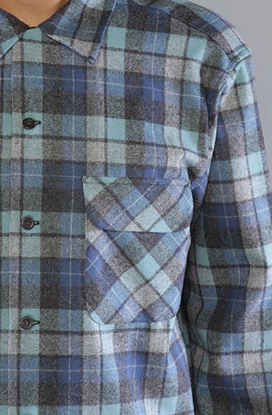 pendleton blue plaid board shirt